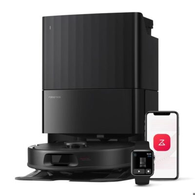 Roborock QV 35A Aspirateur Robot Laveur, 8000Pa , -Upgrade du Qrevo Plus , Serpillière Rotative 200 TR/Min & Relevable 10mm- Noir