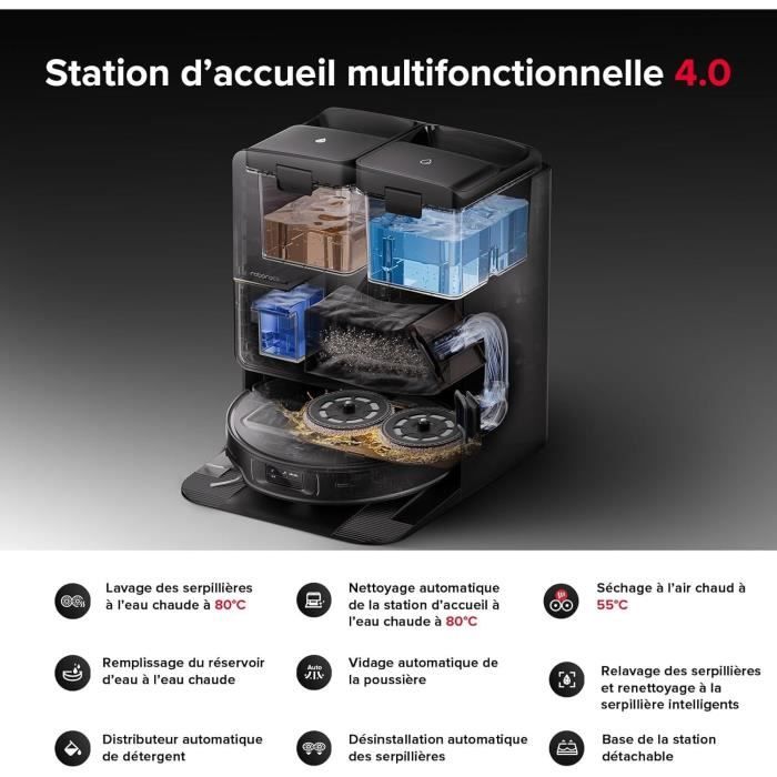 ROBOROCK SAROS Z70 - Aspirateur Robot Laveur - Bras articulé OmniGrip - Puissance 22000 Pa - Conception Ultra Fine – Image 4