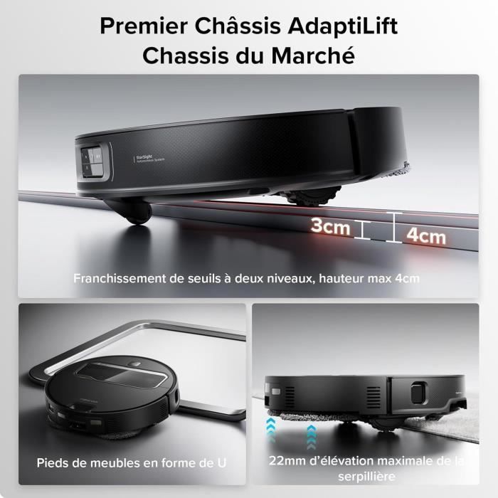 ROBOROCK SAROS Z70 - Aspirateur Robot Laveur - Bras articulé OmniGrip - Puissance 22000 Pa - Conception Ultra Fine – Image 6