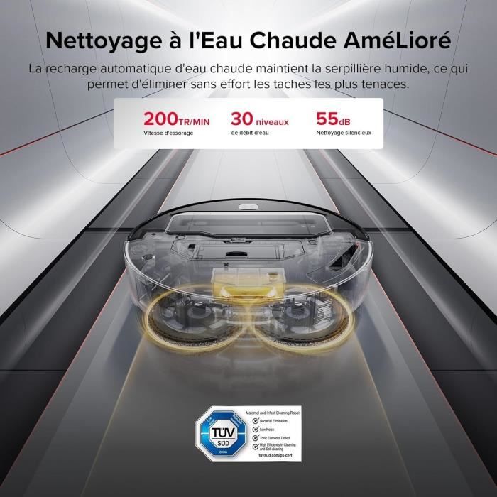 ROBOROCK SAROS Z70 - Aspirateur Robot Laveur - Bras articulé OmniGrip - Puissance 22000 Pa - Conception Ultra Fine – Image 8