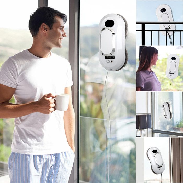 Robot Lave Vitre Intelligent 5600Pa Nettoyeur De Fenêtres Haute Hauteur Avec Télécommande, 3 Modes Automatiques, Protection – Image 4