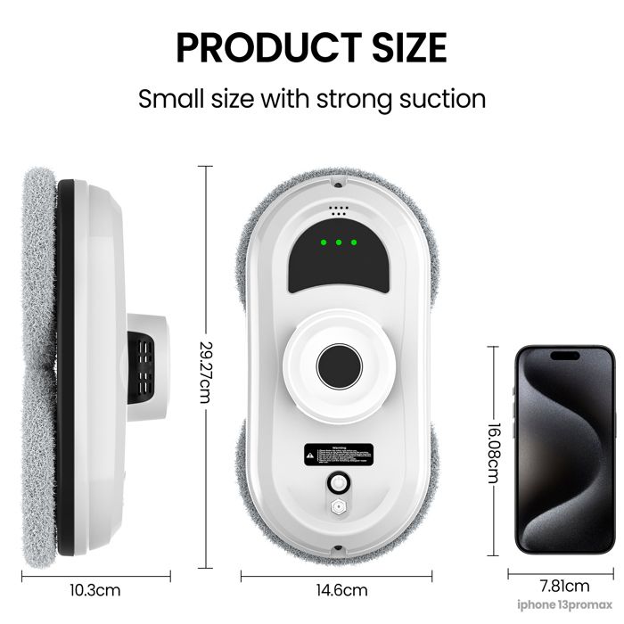 Robot Laveur Vitre Electrique 5600Pa 3 Modes, Télécommande, Navigation Intelligente Détection des Bords pour Intérieures – Image 6