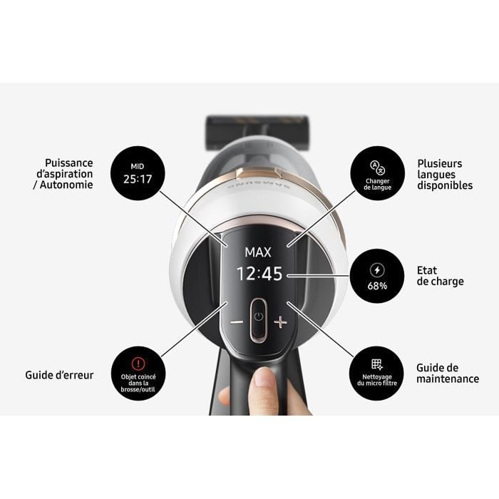 SAMSUNG Jet 85 Complete VS20C85G4TB - Aspirateur Balai sans fil - Puissance 210 AW - Autonomie 60 min - 3 brosses – Image 3