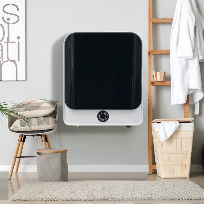 Sèche-linge à d'échappement montable au mur, filtration multiple, Protection contre la surchauffe, Capacité jusqu'à 4,5 kg, Blanc