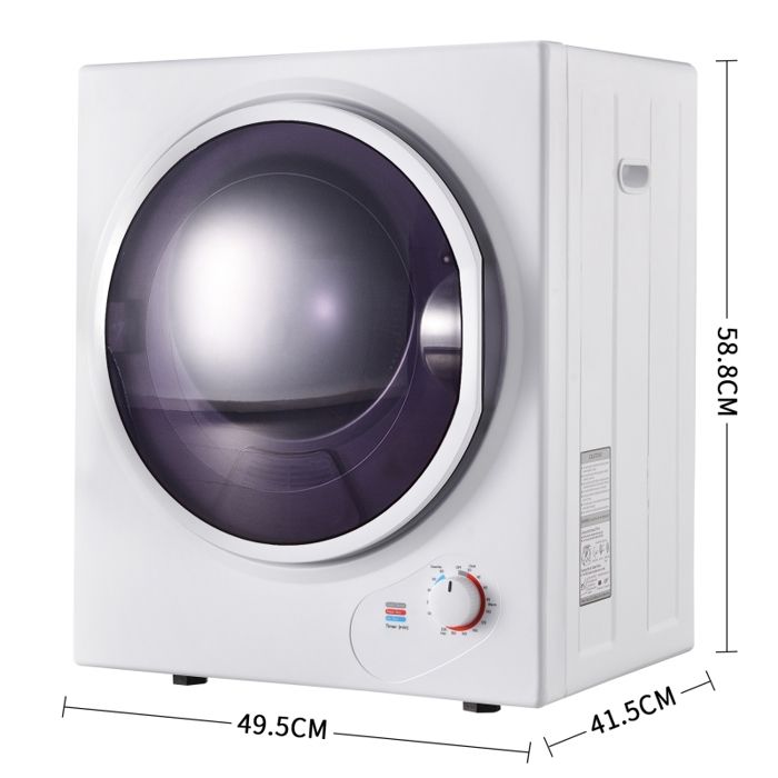 Sèche-linge portable - séchage rapide et efficace - capacité 2,5 kg - chauffage en céramique PTC - protection contre la surchauffe – Image 6