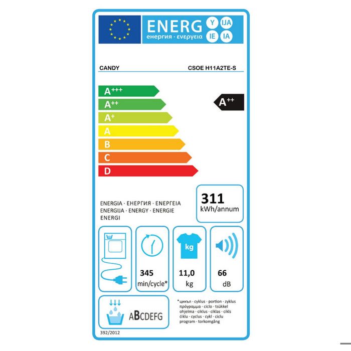 Sèche linge Evacuation CSOEH11A2TE-S – Image 2