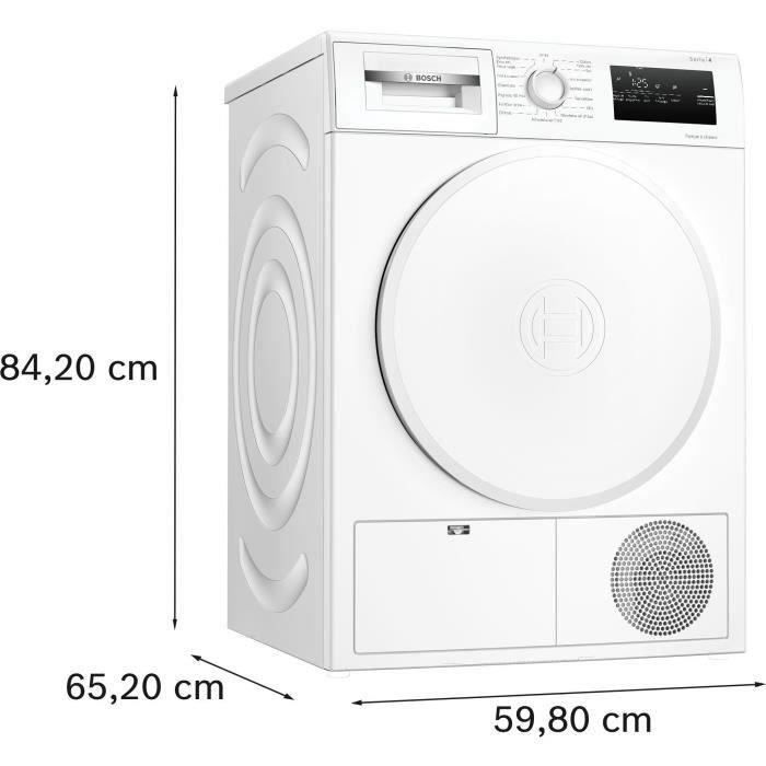 Sèche-linge pompe à chaleur BOSCH WTH8300DFR SER4 - 8 kg - Blanc – Image 9