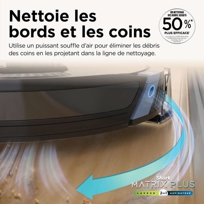 Shark Matrix Plus RV2620WAEU - Robot Aspirateur et Laveur auto-vidant 2-en-1 - Nettoie les coins et les angles - Couverture optimale – Image 6