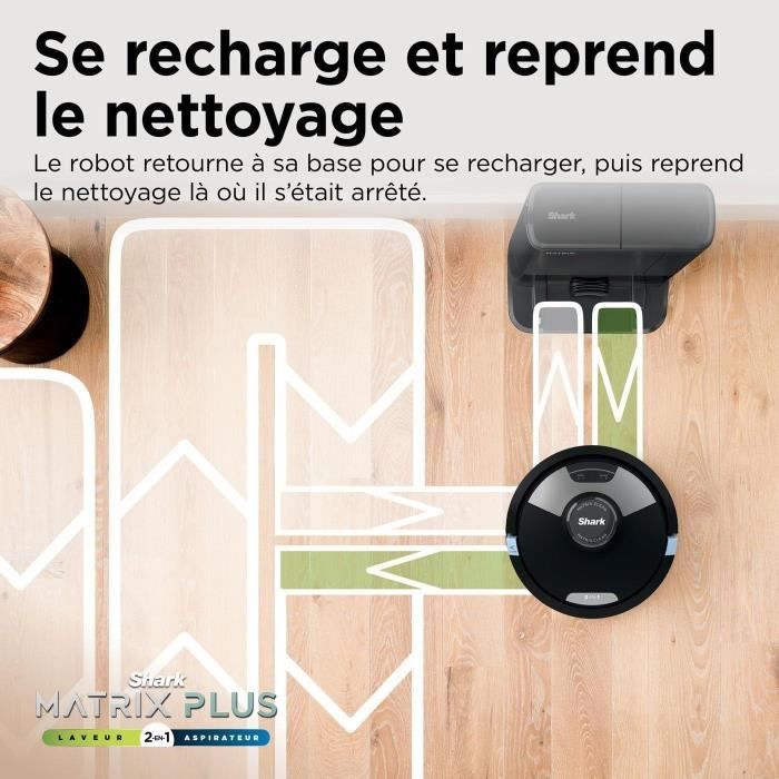 Shark Matrix Plus RV2620WAEU - Robot Aspirateur et Laveur auto-vidant 2-en-1 - Nettoie les coins et les angles - Couverture optimale – Image 9