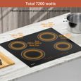 Table de cuisson induction Gudsunal, 4 Foyers ,7200W , Chauffage continu à basse puissance, Boost, 9 niveaux de chauffage – Image 2