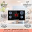 Table de cuisson Gaz- Klarstein MultiChef 5 - Plaque de cuisson gaz - vitrocéramique - 5 zones - noir – Image 2