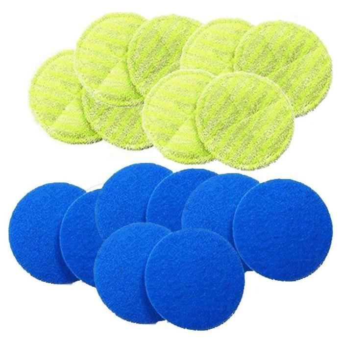 Tampon de Rechange pour Balai de Vadrouille éLectrique Rotatif sans Vadrouille 8 Tapis en Microfibre et TAPIS DE PROTECTION DE SOL