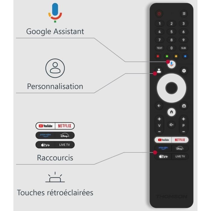 THOMSON 43QG4S14 - TV QLED 43" (109 cm) - 4K 3840x2160 - HDR 10 - Google TV - 2xHDMI 2.1 + 2xHDMI 2.0 – Image 9