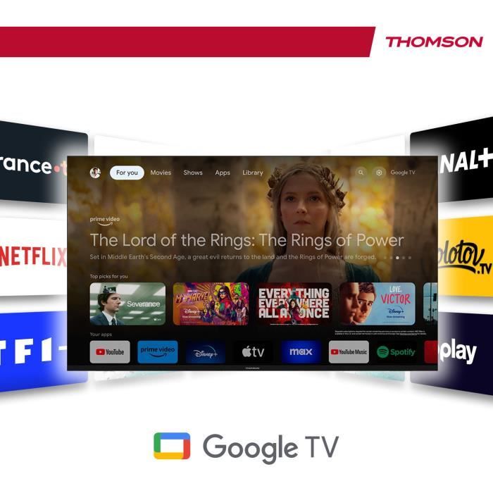 Thomson 43UG4S14 - TV LED 43” (109 cm) - 4K UHD - Google TV - 2xHDMI 2.0 + 2x HDMI 2.1 – Image 6