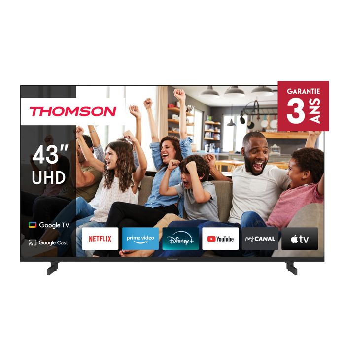 Thomson 43UG4S14 - TV LED 43” (109 cm) - 4K UHD - Google TV - 2xHDMI 2.0 + 2x HDMI 2.1