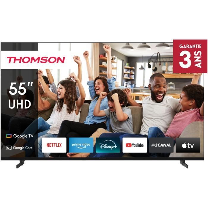 THOMSON 55UG4S14 - TV LED 55" (139 cm) - 4K UHD 3840x2160 - HDR 10 - Google TV - 2xHDMI 2.1 + 2xHDMI 2.0