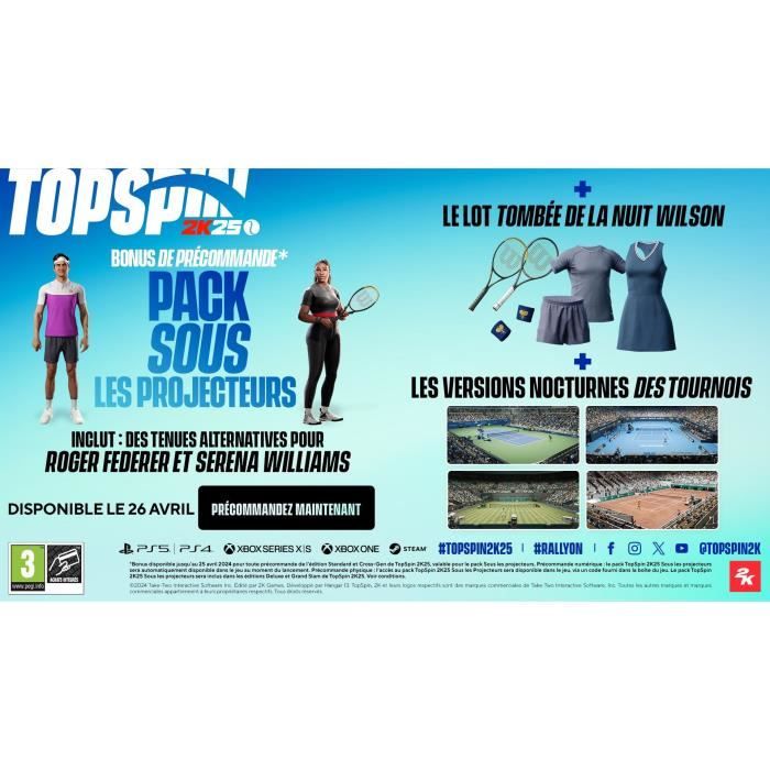 TopSpin 2K25 - Jeu PS5 - Edition Standard – Image 2