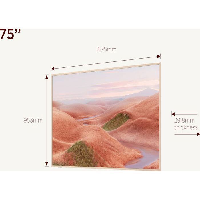 TV QLED Pro TCL 75A300W NXTFrame 190 cm 4K UHD 2024 Aluminium brossé – Image 5