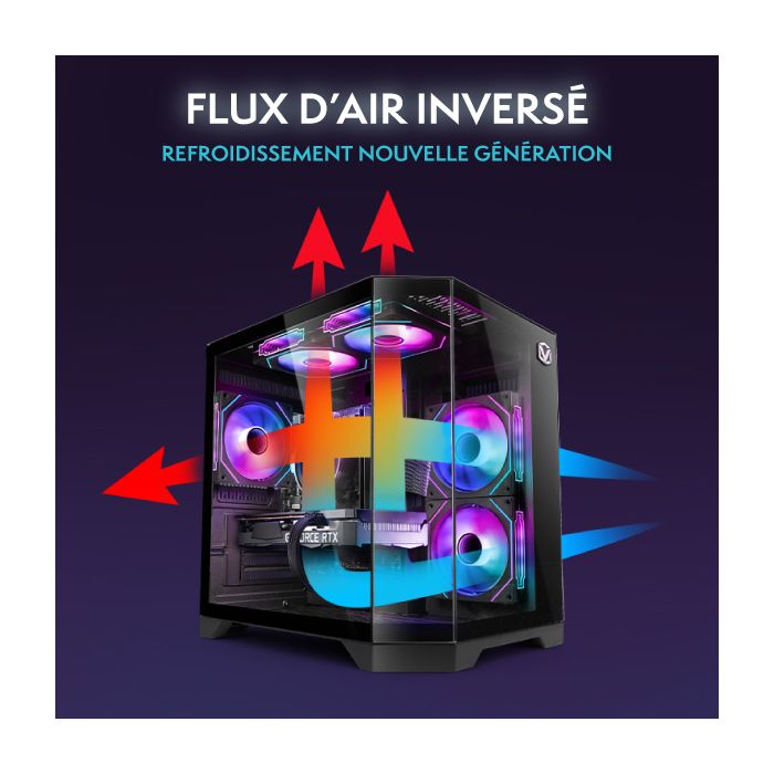 Vibox V-503 PC Gamer Complet • 23" Écran • AMD Ryzen 5 5500 • Nvidia RTX 5060 8 Go • 16 Go RAM • 1 To NVMe SSD • Windows 11 • WiFi – Image 3