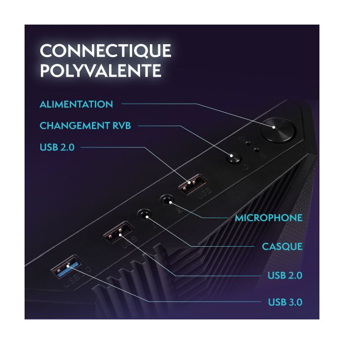 Vibox VI-44 PC Gamer Complet • 22" Écran • AMD Ryzen 3 3200G • Vega 8 • 16 Go RAM • 2 To HDD • 240 Go SSD • Windows 11 • WiFi – Image 5