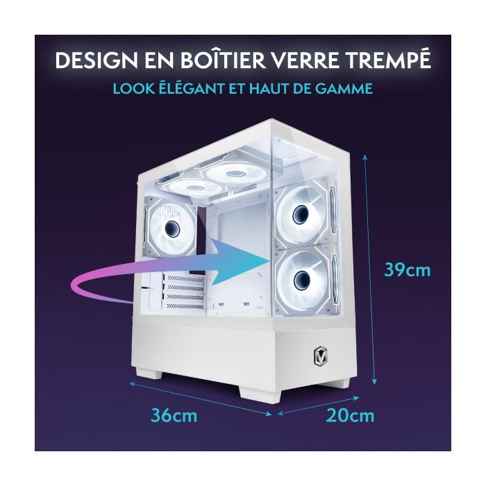 Vibox VI-44 PC Gamer Complet • 22" Écran • AMD Ryzen 3 3200G • Vega 8 • 16 Go RAM • 2 To HDD • 240 Go SSD • Windows 11 • WiFi – Image 6