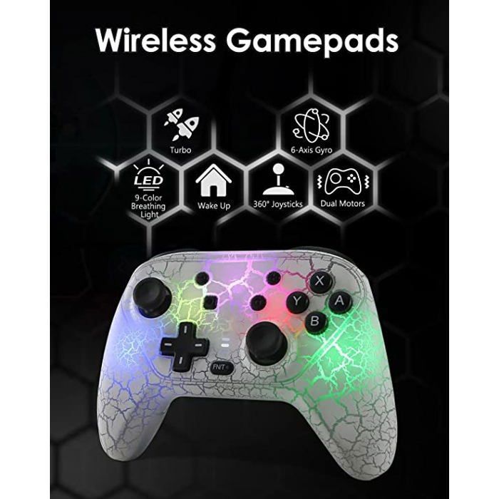 Manette de jeu - WINKOO - WINKOO MANETTE SWITCH - Bluetooth sans fil - Compatible PC - Vibration intégrée – Image 4