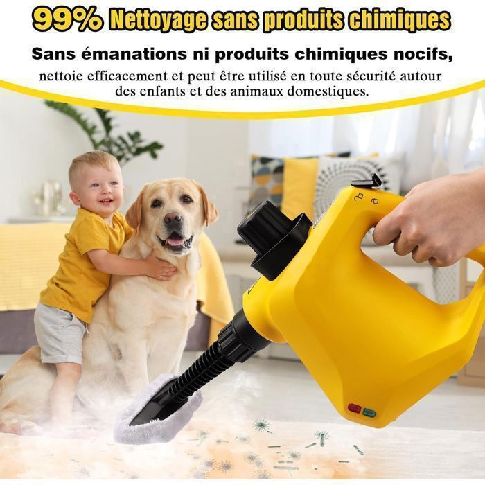 Nettoyeur vapeur portable - ZESTLZ - Nettoyeur vapeur multi-usages, 400 ml - 1050 W Idéal pour cuisine et voiture – Image 3
