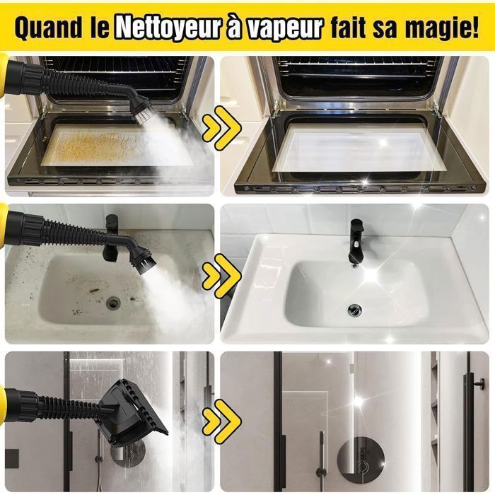 Nettoyeur vapeur portable - ZESTLZ - Nettoyeur vapeur multi-usages, 400 ml - 1050 W Idéal pour cuisine et voiture – Image 4